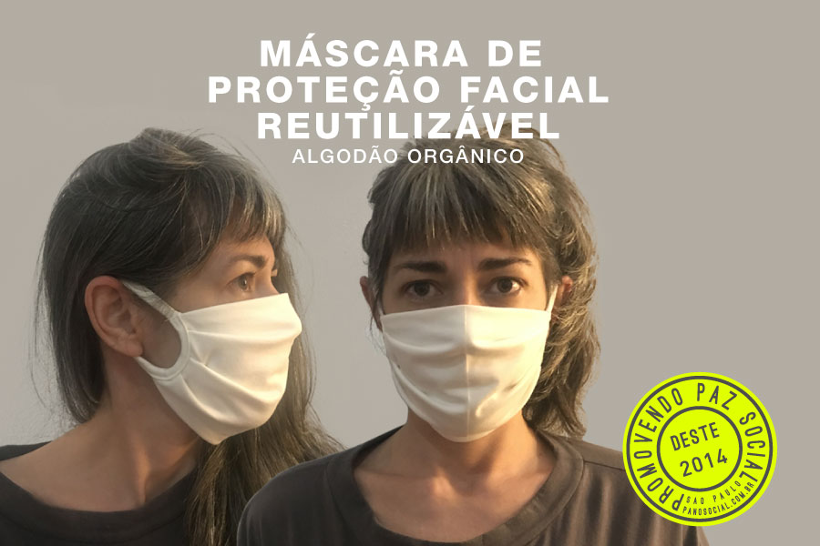 proteção facial em 100% algodão orgânico